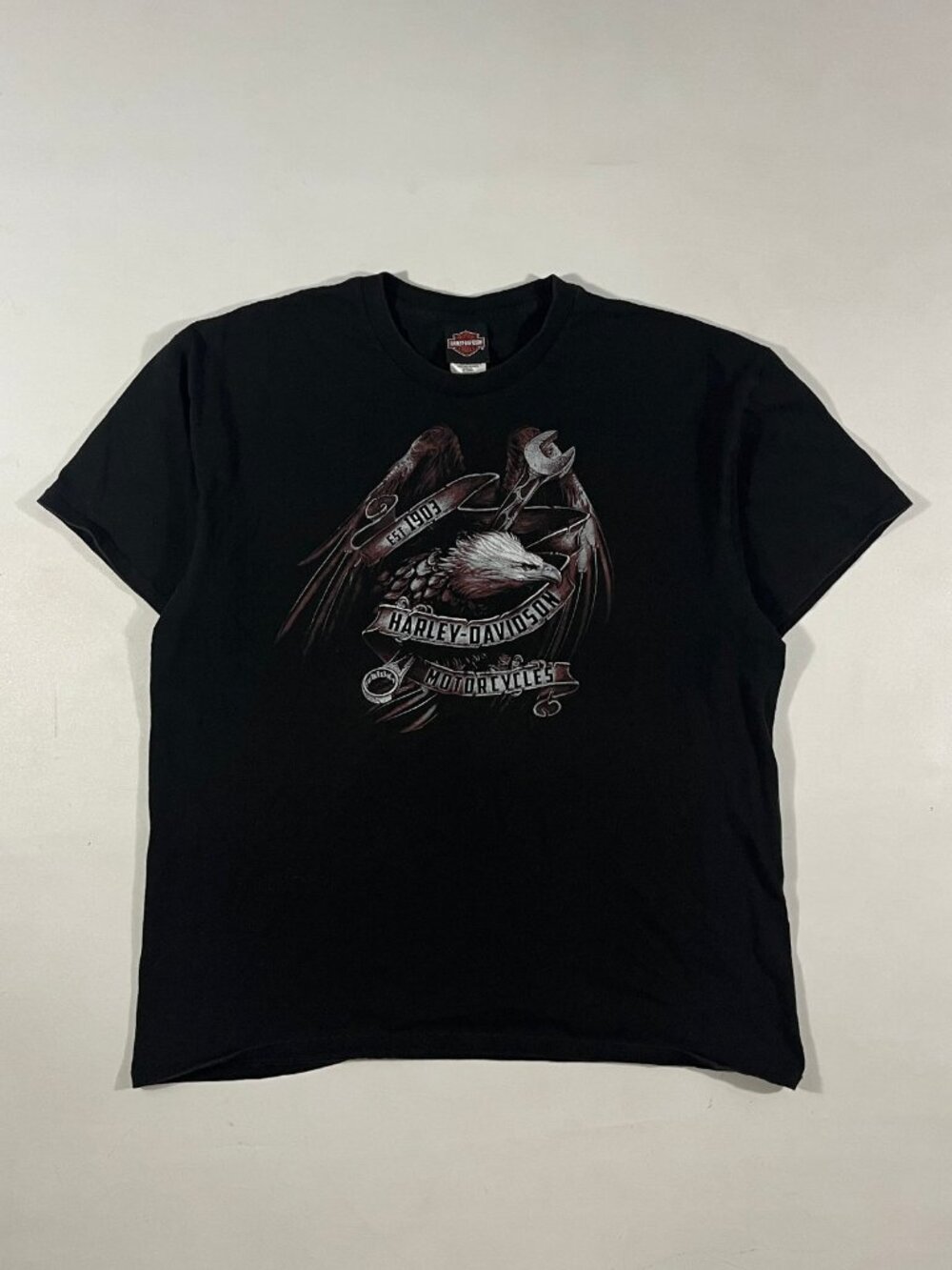 Harley-Davidson Outlaw Kansas City Eagle Wrench Graphic Biker Tee Black XL